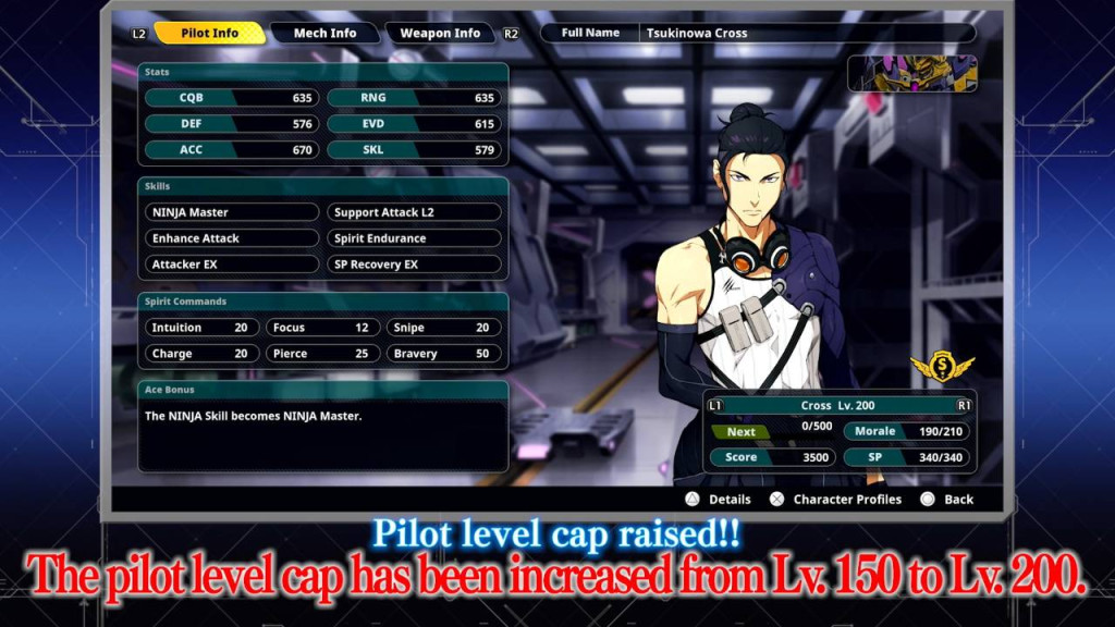 SUPER ROBOT WARS Y Anniversary Expansion Pack - Lvl Cap Increase