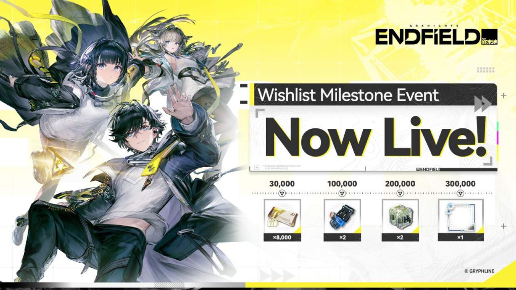 arknights endfield steam wishlist milestone event