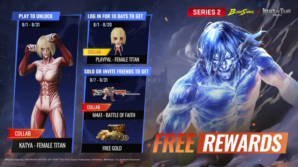 blood strike attack on titan collab 1