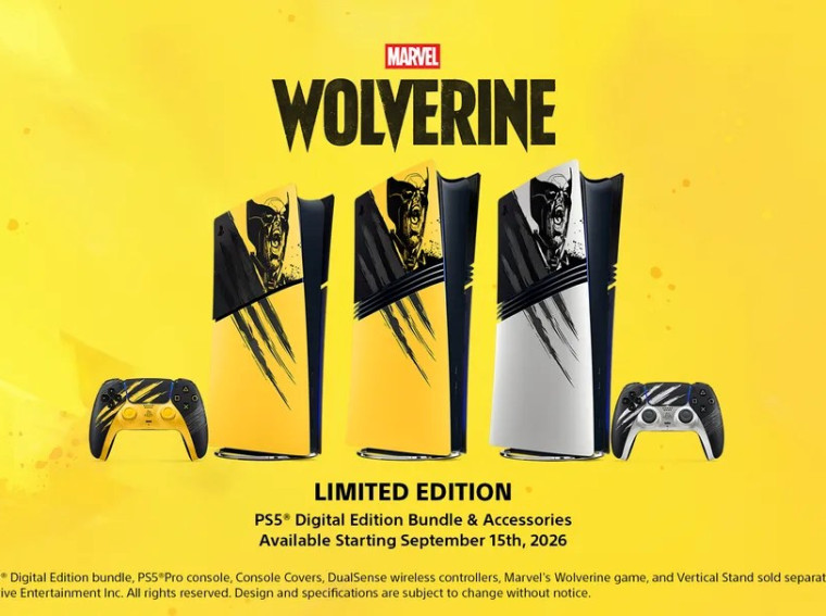 marvels wolverine ps5 cover and controller set yellow