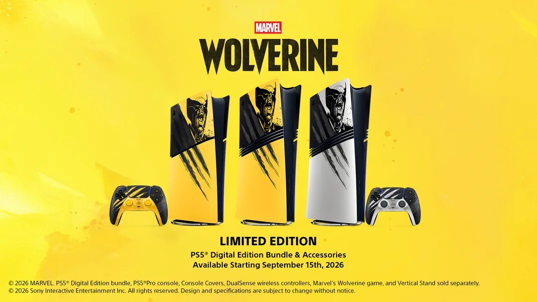 marvels wolverine ps5 cover and controller set yellow