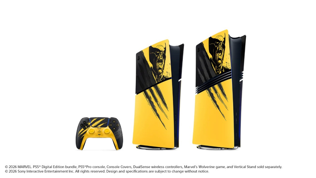 marvels wolverine ps5 cover and controller yellow 1
