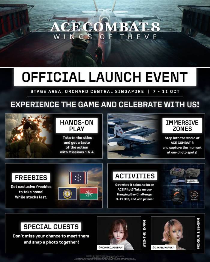 ace combat 8 wings of theve launch event singapore