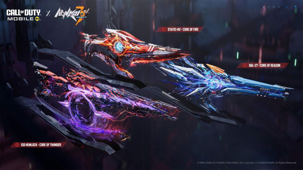 call of duty mobile garena honkai 3rd collab weapons