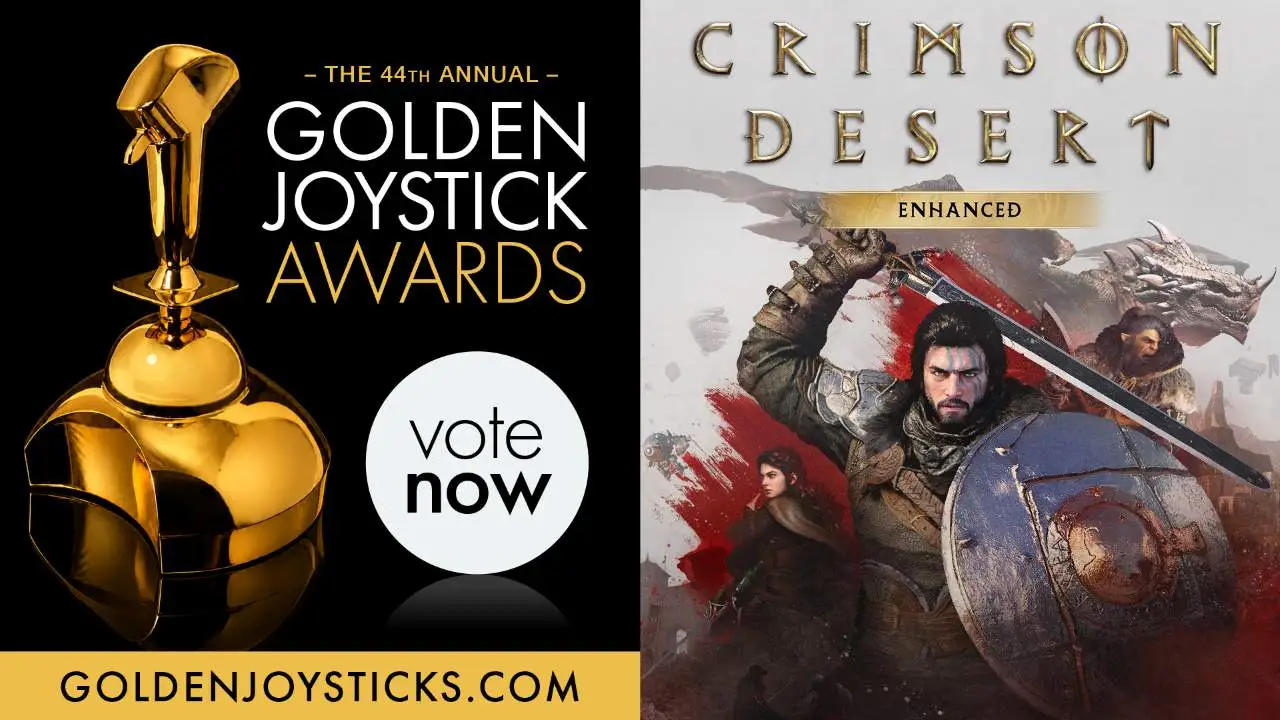 Crimson Desert Enhanced Nominated for PC Game of the Year and Best Soundtrack at the Golden Joystick Awards 2026