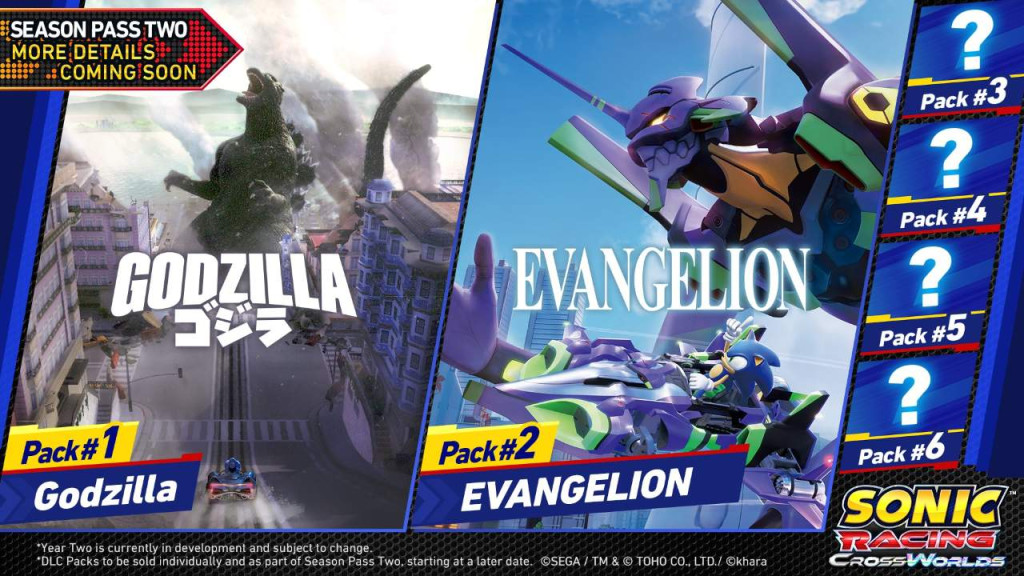sonic racing crossworlds godzilla evangelion