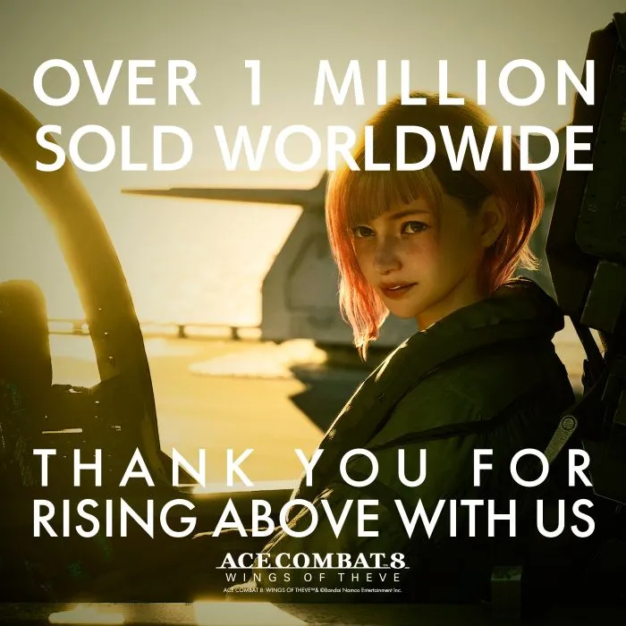 ace combat 8 1 million sales announcement